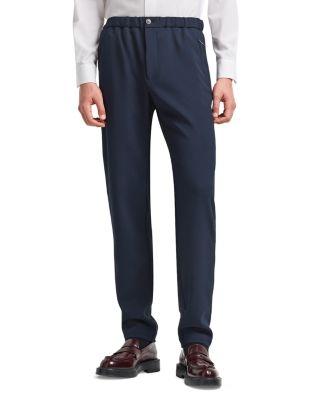 Regular Fit Crepe Jersey Trousers by EMPORIO ARMANI