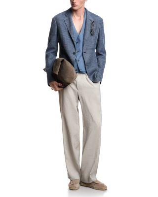 Regular Fit Moonstruck Modal Blend Trousers by EMPORIO ARMANI