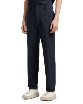 Regular Fit Textured Stretch Pants by EMPORIO ARMANI
