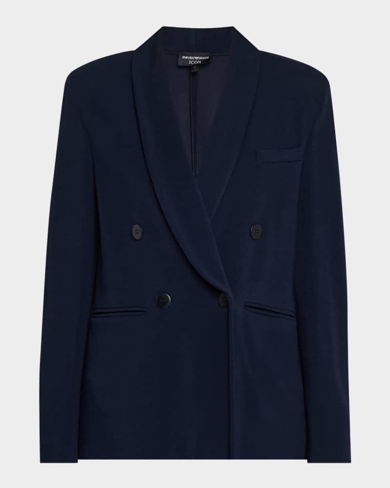 Relaxed Double-Breasted Blazer by EMPORIO ARMANI