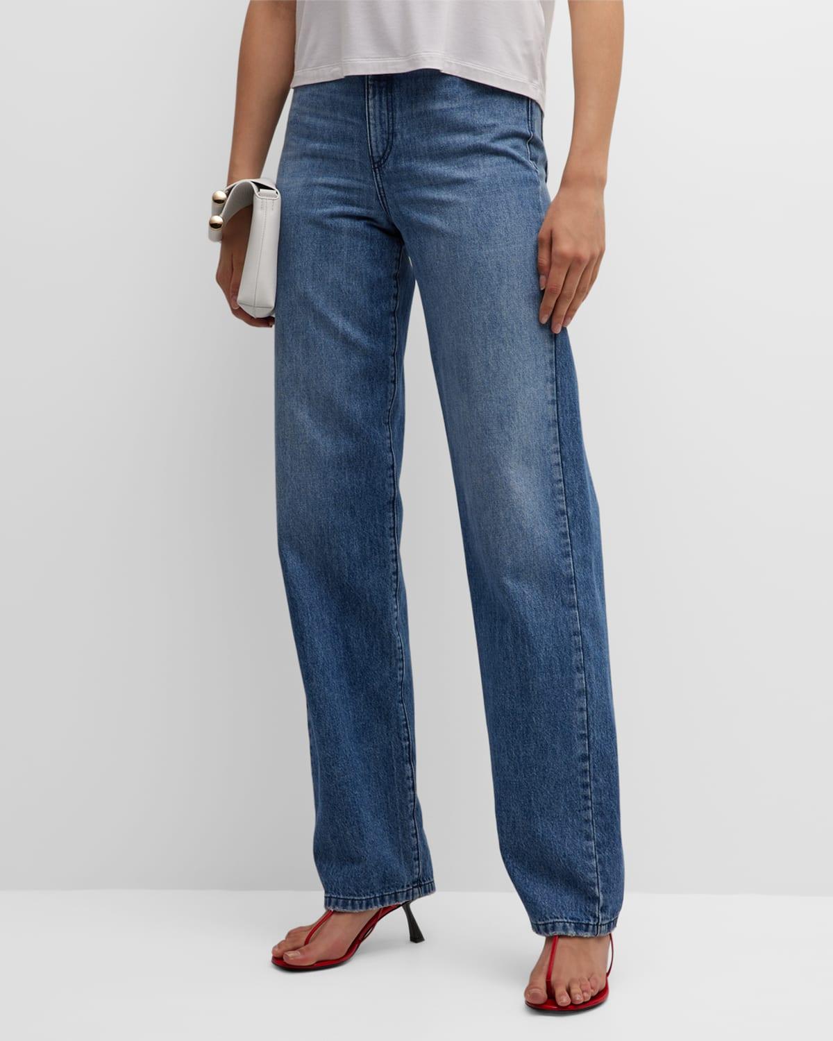 Relaxed Straight-Leg High-Rise Jeans by EMPORIO ARMANI