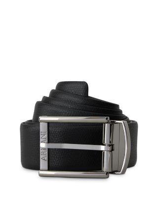 Reversible Leather Buckle Belt by EMPORIO ARMANI