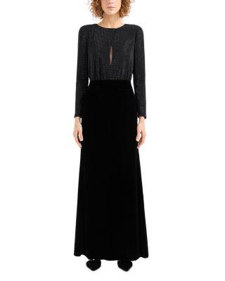 Rhinestone Bodice Velvet Gown by EMPORIO ARMANI