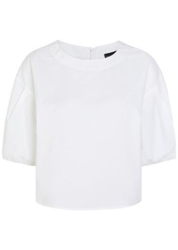 Round-neck cotton blouse by EMPORIO ARMANI