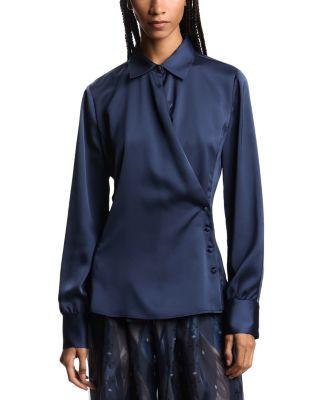 Satin Wrap Shirt by EMPORIO ARMANI