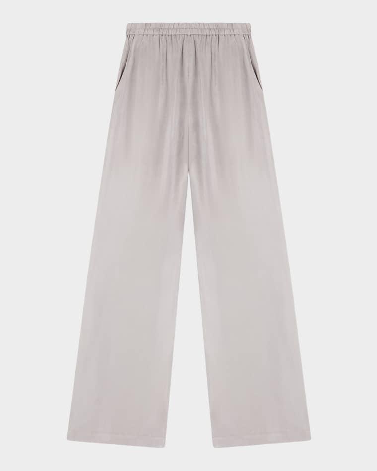 Shiny Wide-Leg Trousers by EMPORIO ARMANI