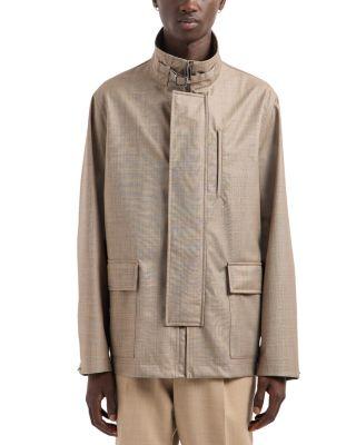 Silky Finish Buckle Closure Wool Coat by EMPORIO ARMANI
