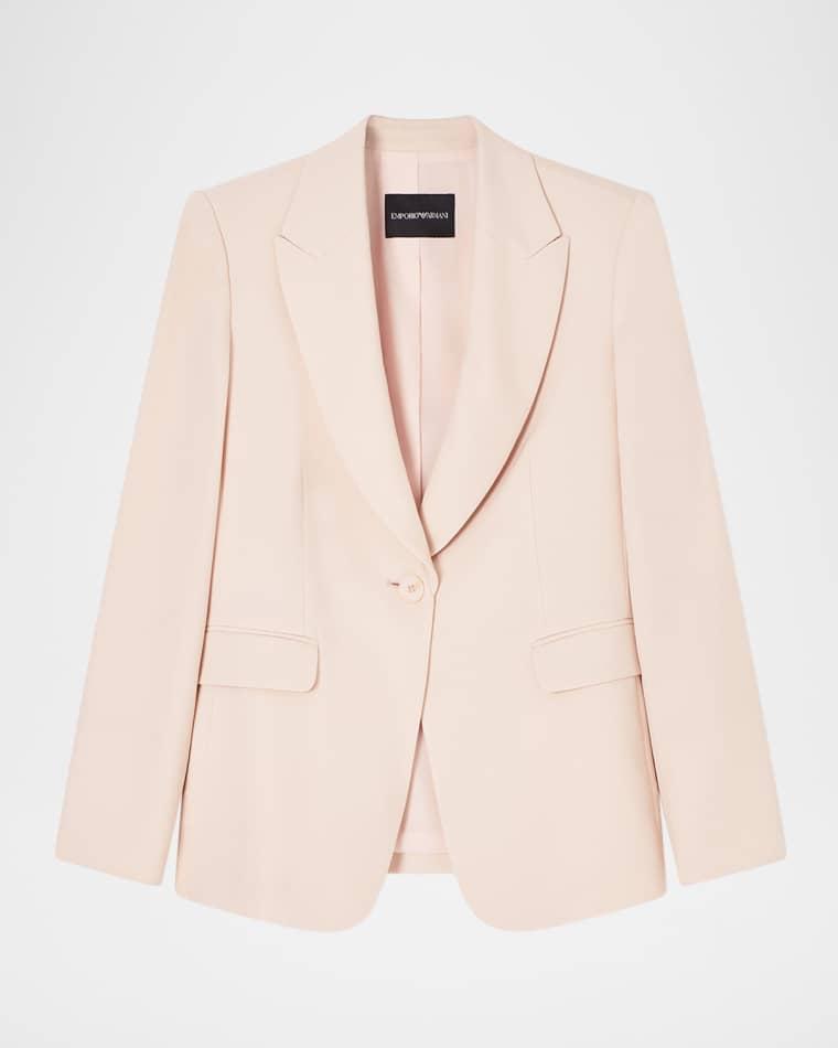 Single-Button Gabardine Jacket by EMPORIO ARMANI