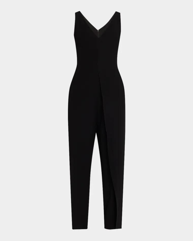 Sleeveless V-Neck Jumpsuit by EMPORIO ARMANI