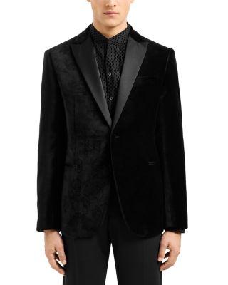 Slim Fit Embossed Velvet Dinner Jacket by EMPORIO ARMANI