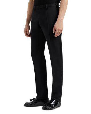 Slim Fit Tropical Wool Trousers by EMPORIO ARMANI