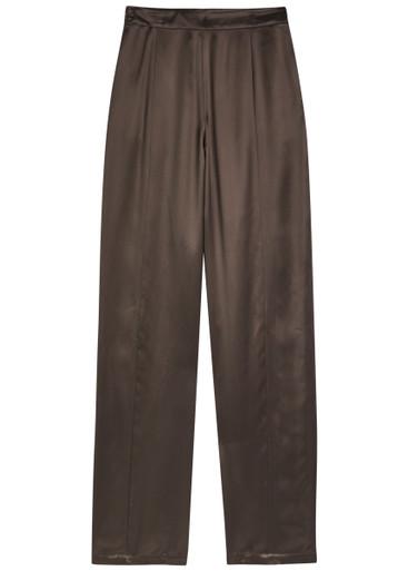 Straight-leg satin-twill trousers by EMPORIO ARMANI