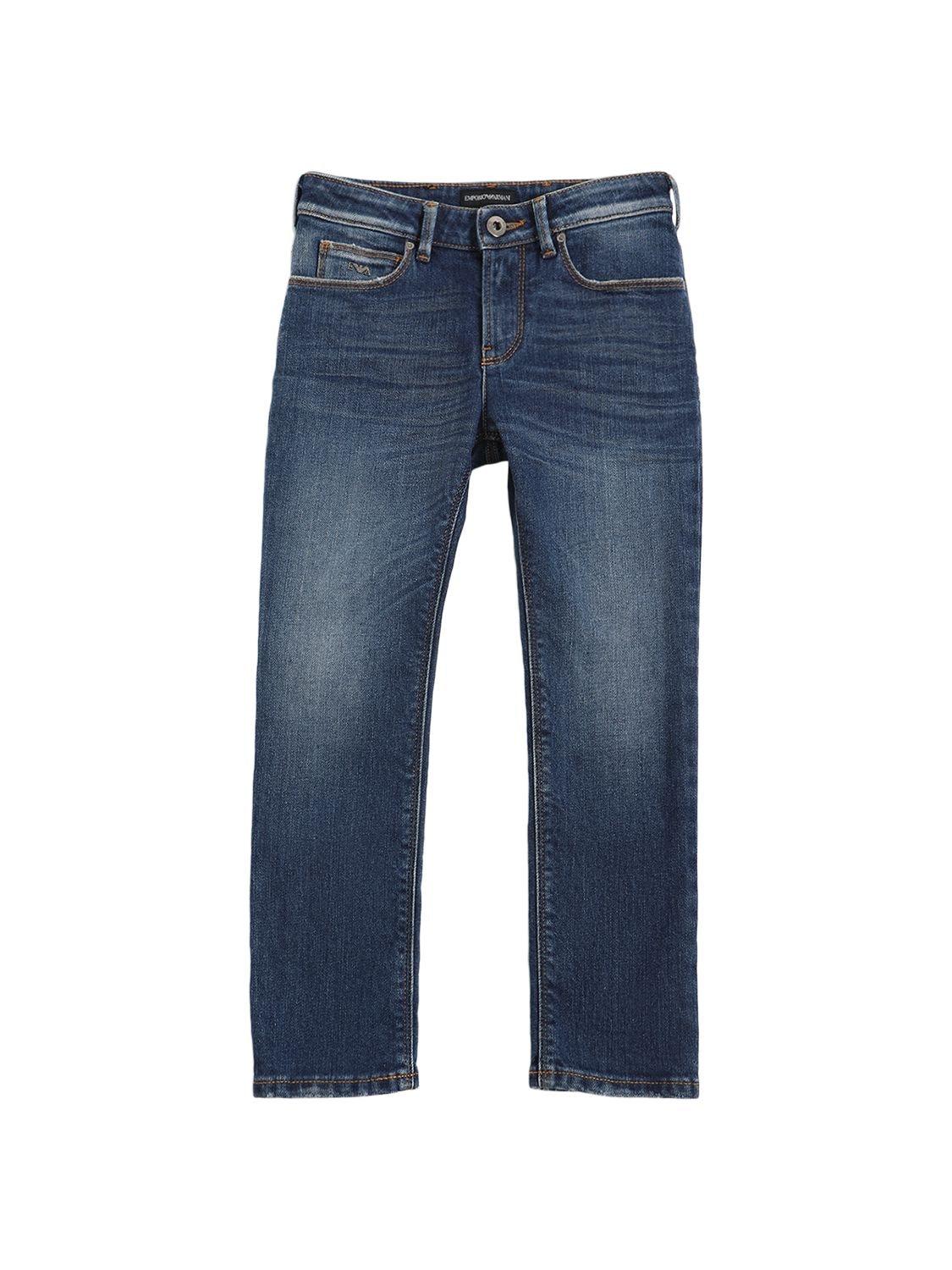 Stretch Cotton Denim Jeans by EMPORIO ARMANI