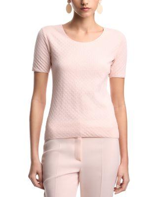 Stretch Jersey Geometric Jacquard Top by EMPORIO ARMANI