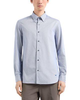 Striped Regular Fit Button Down Shirt by EMPORIO ARMANI