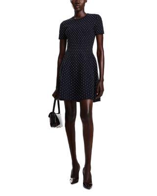 Striped and Polka Dot Jacquard Motif Dress by EMPORIO ARMANI