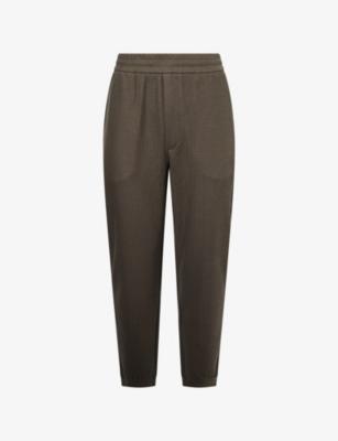 Tapered-Leg Chevron-Jacquard Jogging Bottoms by EMPORIO ARMANI