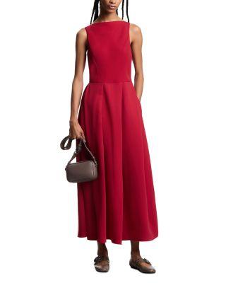 Technical Cady Pleated Midi Dress by EMPORIO ARMANI