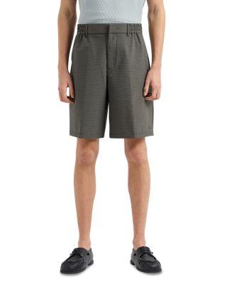 Technical Nylon Blend Seersucker Regular Fit Bermuda Shorts by EMPORIO ARMANI