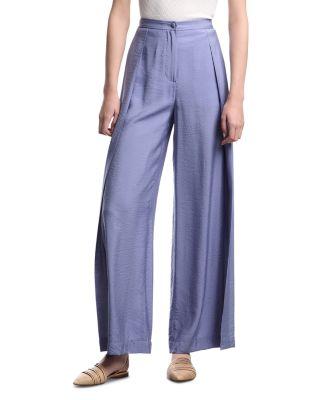 Techno Rayon Wide Leg Trousers by EMPORIO ARMANI