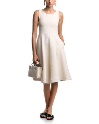 Textured Sleeveless Fit & Flare Dress by EMPORIO ARMANI