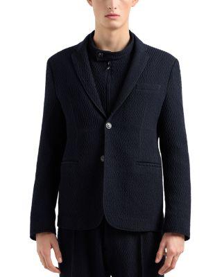 Textured Stretch Blazer by EMPORIO ARMANI
