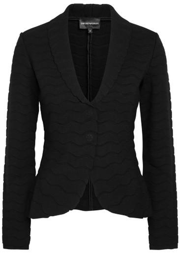 Textured close-knit blazer by EMPORIO ARMANI