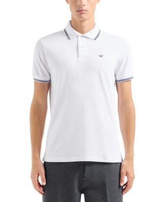 Tipped Stretch Short Sleeve Polo Shirt by EMPORIO ARMANI