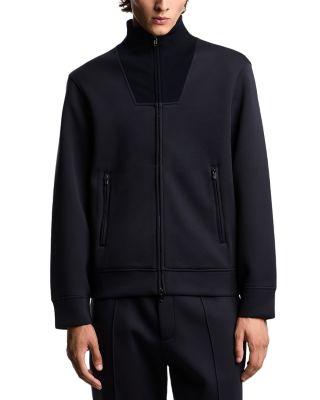 Travel Essentials Ribbed Turtleneck Zip Up Sweatshirt by EMPORIO ARMANI