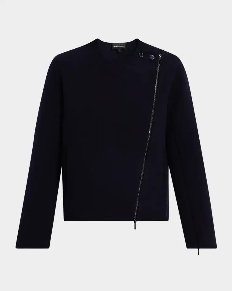 Turtleneck Blouson Wool Jacket by EMPORIO ARMANI