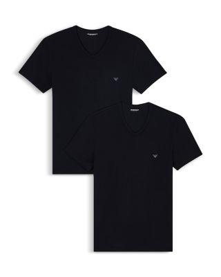 V Neck Stretch Tees by EMPORIO ARMANI