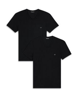V-Neck Stretch Tees by EMPORIO ARMANI