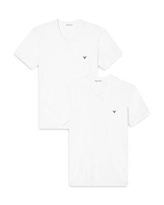 V Neck Stretch Tees by EMPORIO ARMANI