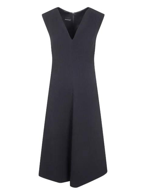 V-neck ribbed dress by EMPORIO ARMANI