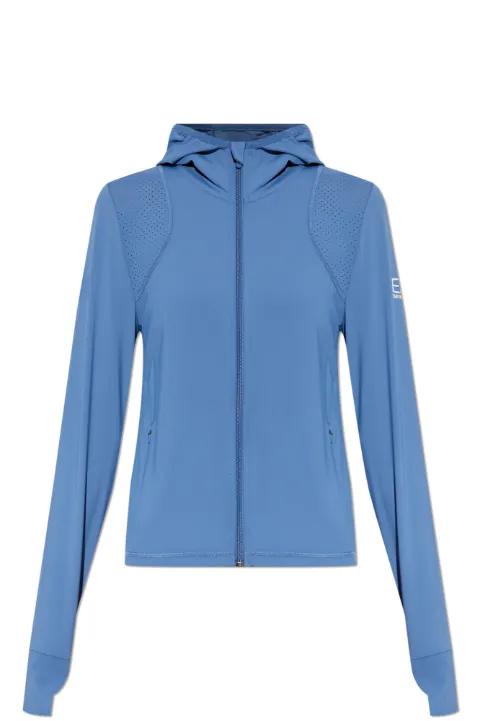 Ventus7 perforated hoodie by EMPORIO ARMANI