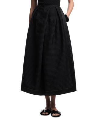 Vichy 3D Jacquard Midi Skirt by EMPORIO ARMANI