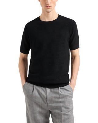 Virgin Wool Short Sleeve Sweater by EMPORIO ARMANI