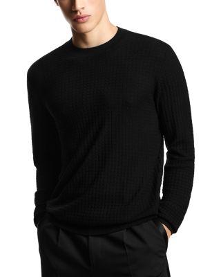 Wool Geometric Square Jacquard Sweater by EMPORIO ARMANI