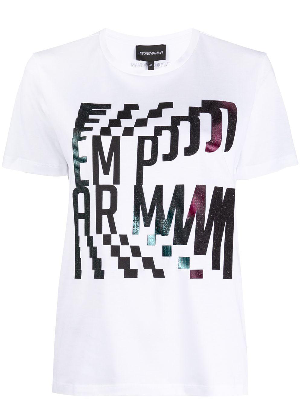 abstract logo print T-shirt by EMPORIO ARMANI