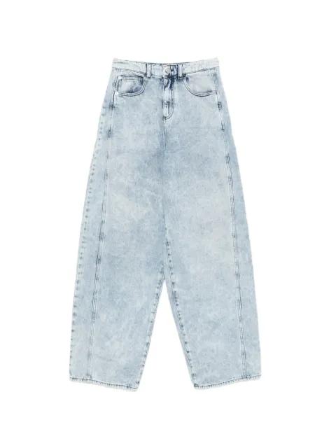 acid-wash logo-patch jeans by EMPORIO ARMANI