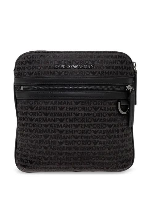 all-over lettering messenger bag by EMPORIO ARMANI