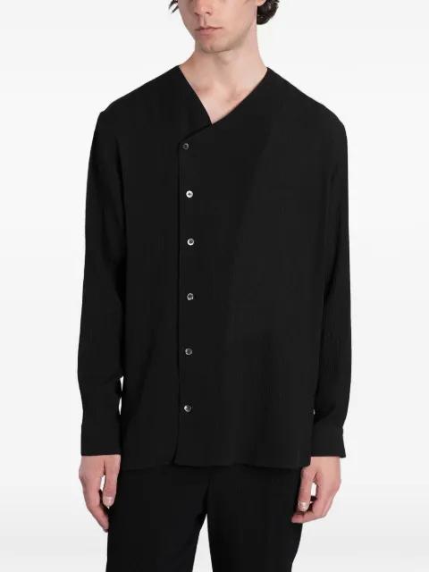 asymmetric crinkled-finish shirt by EMPORIO ARMANI