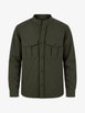 band-collar pocket-detail shirt jacket by EMPORIO ARMANI band-collar pocket-detail shirt jacket by EMPORIO ARMANI