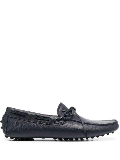 bow-detail leather loafers by EMPORIO ARMANI