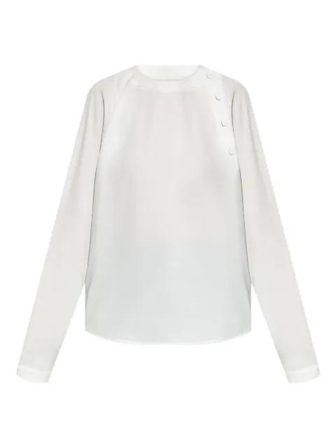 button-detail raglan-sleeves blouse by EMPORIO ARMANI
