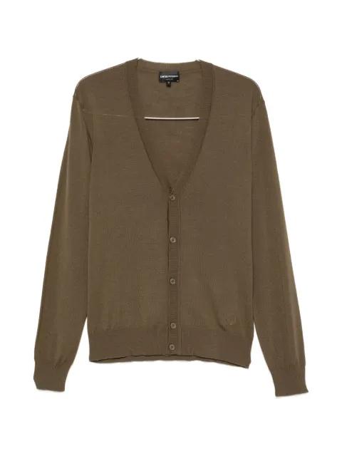 button-fastening V-neck cardigan by EMPORIO ARMANI