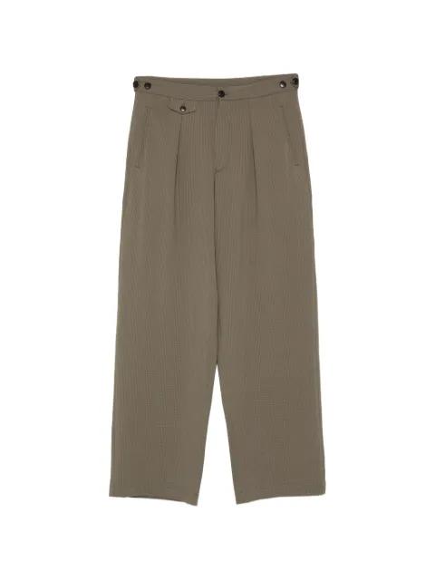 button-fastening pleated-design trousers by EMPORIO ARMANI