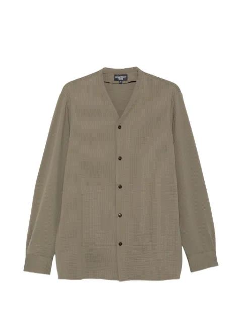 button-up V-neck shirt by EMPORIO ARMANI