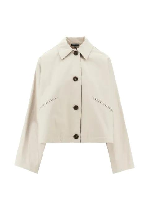 buttoned crop jacket by EMPORIO ARMANI
