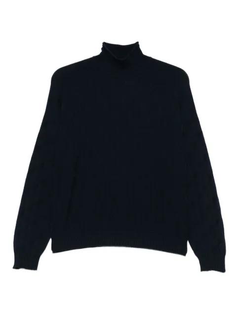 cable-knit turtleneck sweater by EMPORIO ARMANI